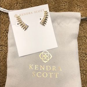 Kendra Scott Lou Lou Gold climbing earrings